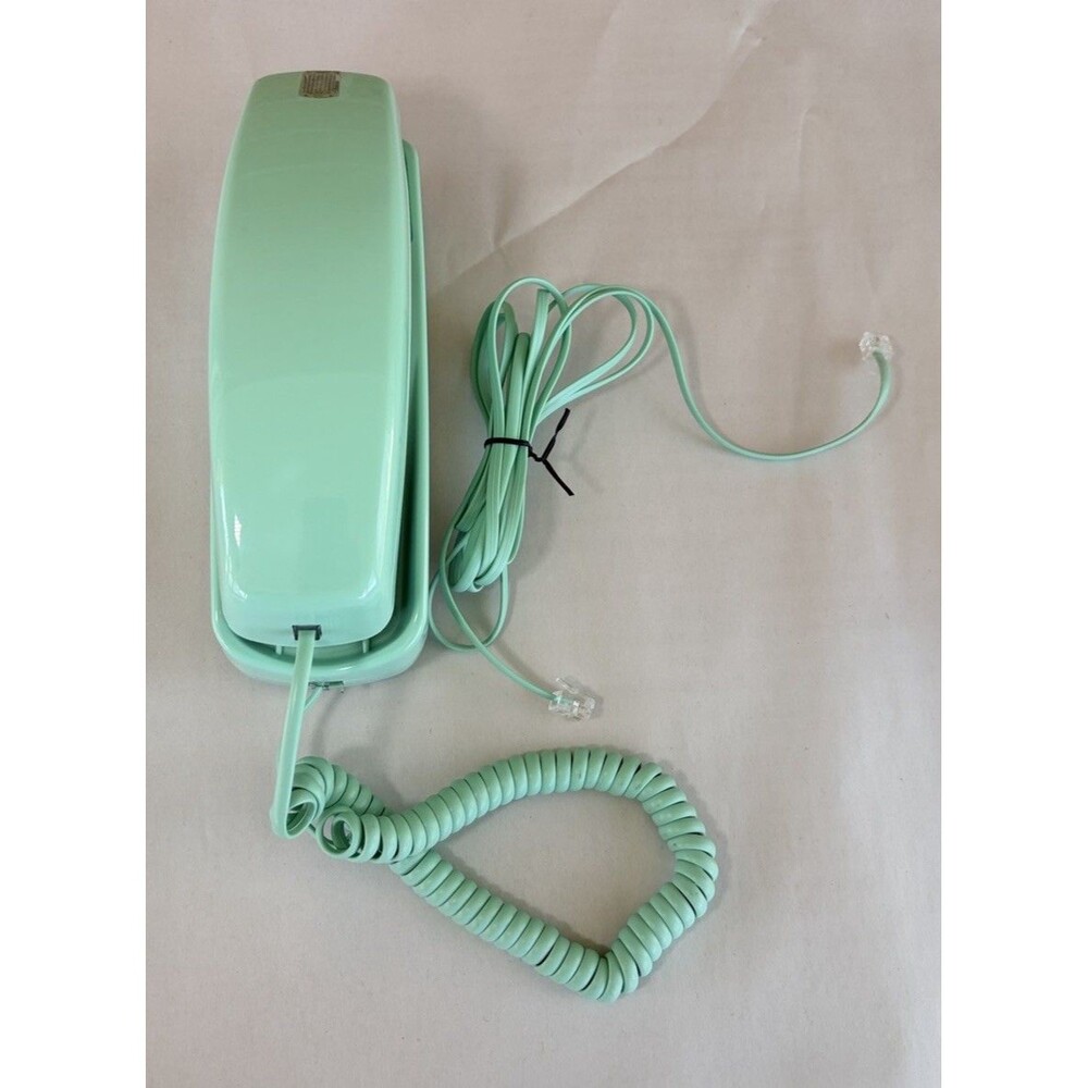 Vintage Corded Telephone Mint Green GE5303 With Visual Ringer Phone